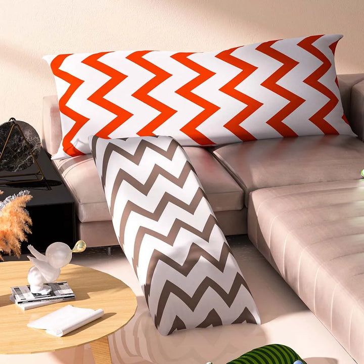 Nordic Cotton Long Pillow Case – Soft Wave Body Pillow Cover