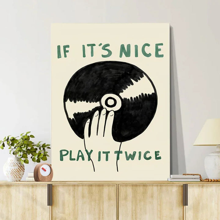 Retro Record Player Canvas – Modern Music Wall Art