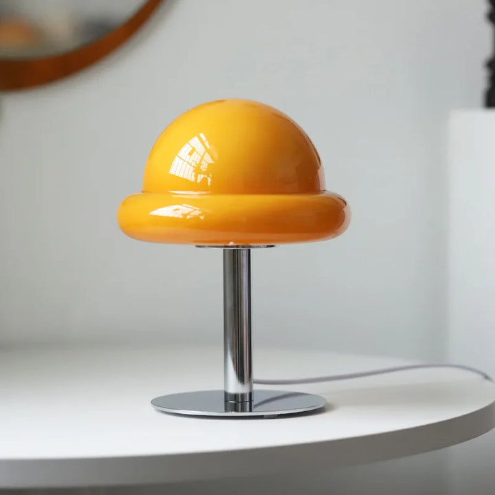 Retro Glass Mushroom Table Lamp – Bauhaus Style Bedside & Bedroom Atmosphere Light