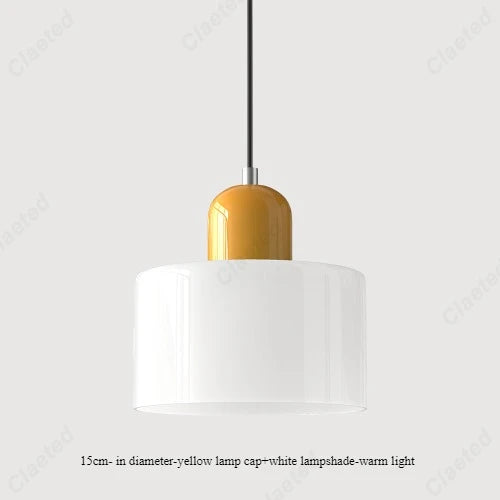 Modern Glass LED Pendant Light – E27 Cream Style Chandelier for Living Room, Bedroom & Dining