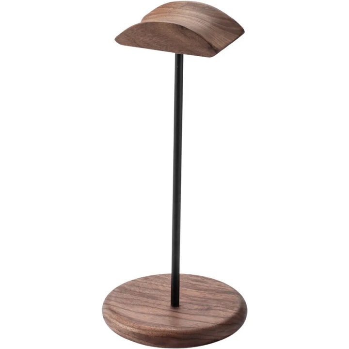 Black Walnut Headphone Stand – Solid Wood Desktop Rack for Headset Storage & Display | Minimalist Desk Organizer