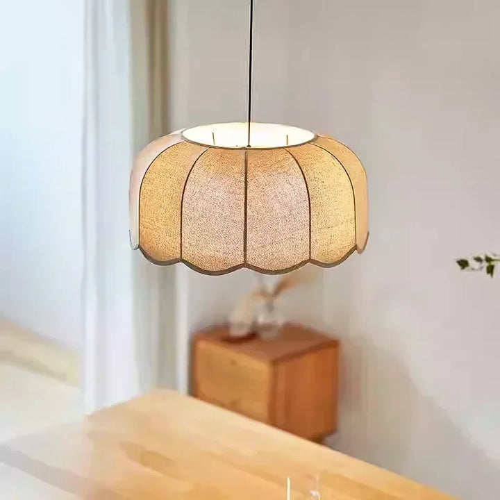 Wabi Sabi Linen Pendant Light – Nordic Minimalist Chandelier