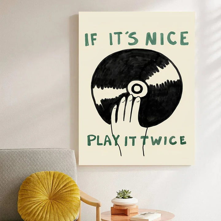 Retro Record Player Canvas – Modern Music Wall Art