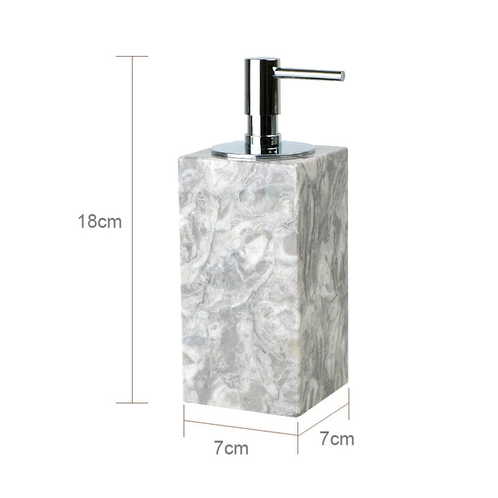 Pitaya Marble Bathroom Set – Luxury Soap Dispenser & Organizer