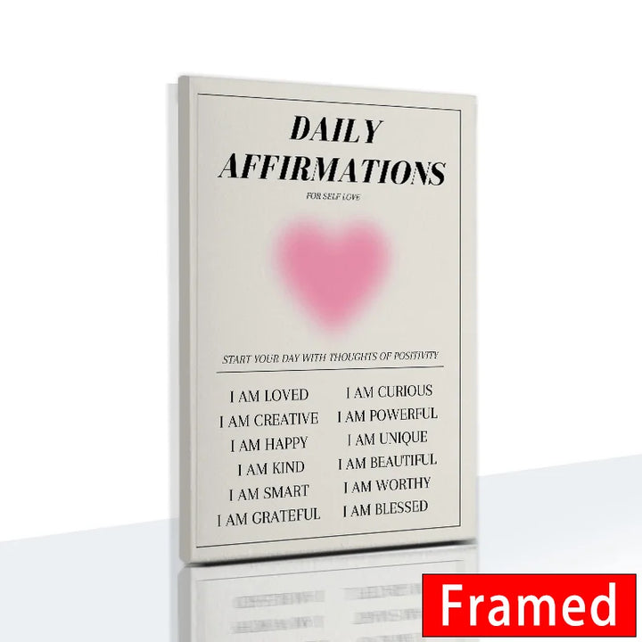 Gradient Spiritual Aura Canvas – Framed Pastel Wall Art