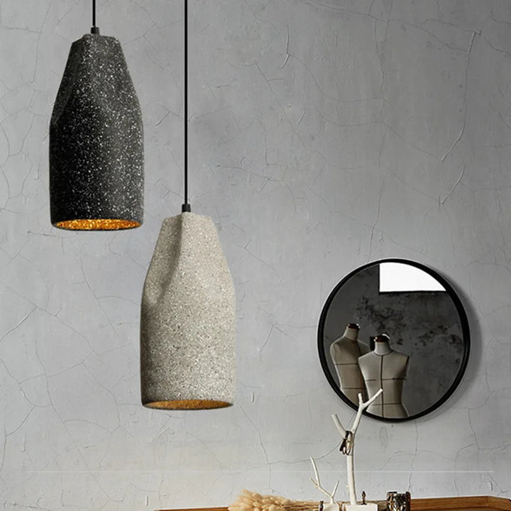 Nordic Industrial Cement Pendant Lamp – LED Chandelier