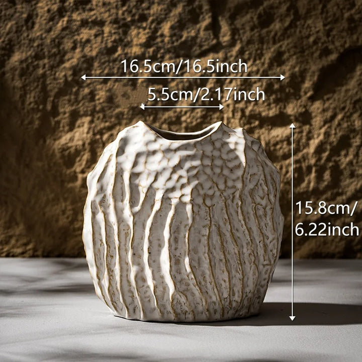 Nordic Ceramic Vase – Modern Boho Tabletop Decor