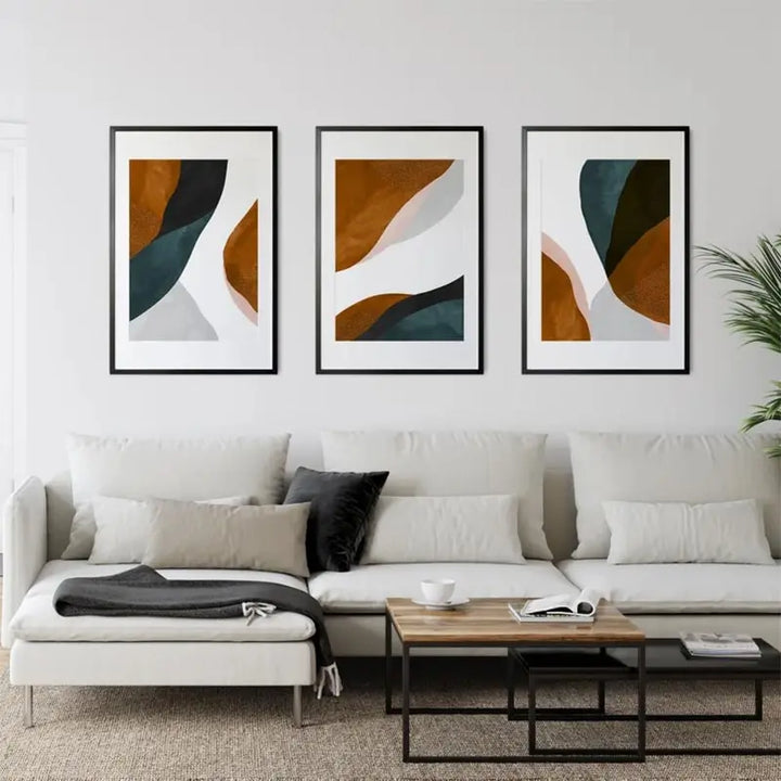 Navy Blue Abstract Canvas Print – Modern Wall Art Decor