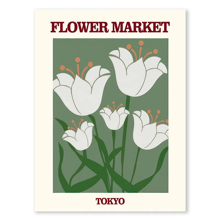 Green Abstract Bauhaus Canvas Poster for Wall Decor