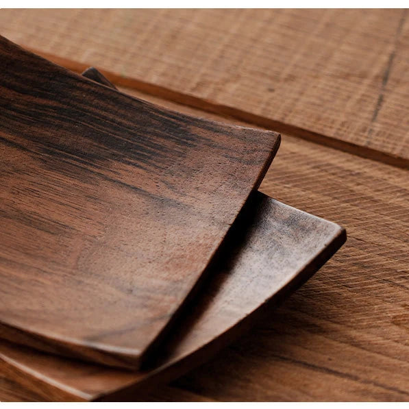 Japanese Black Walnut Wood Snack Tray – Dessert & Tea Table