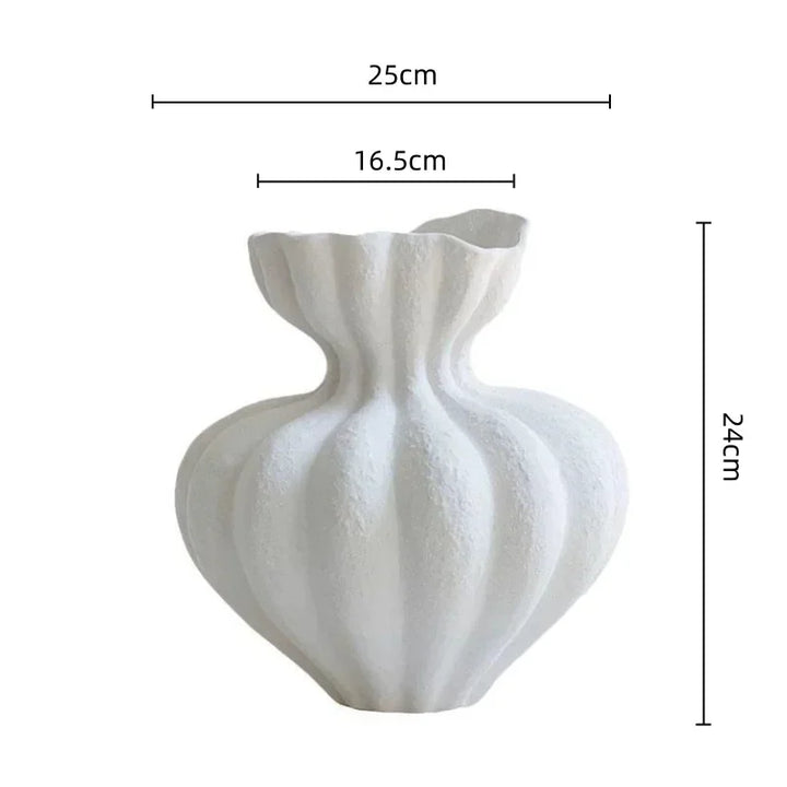 Handmade Folded Ceramic Vase – Modern Decorative Flower Pot for Tabletop & Home Decoration