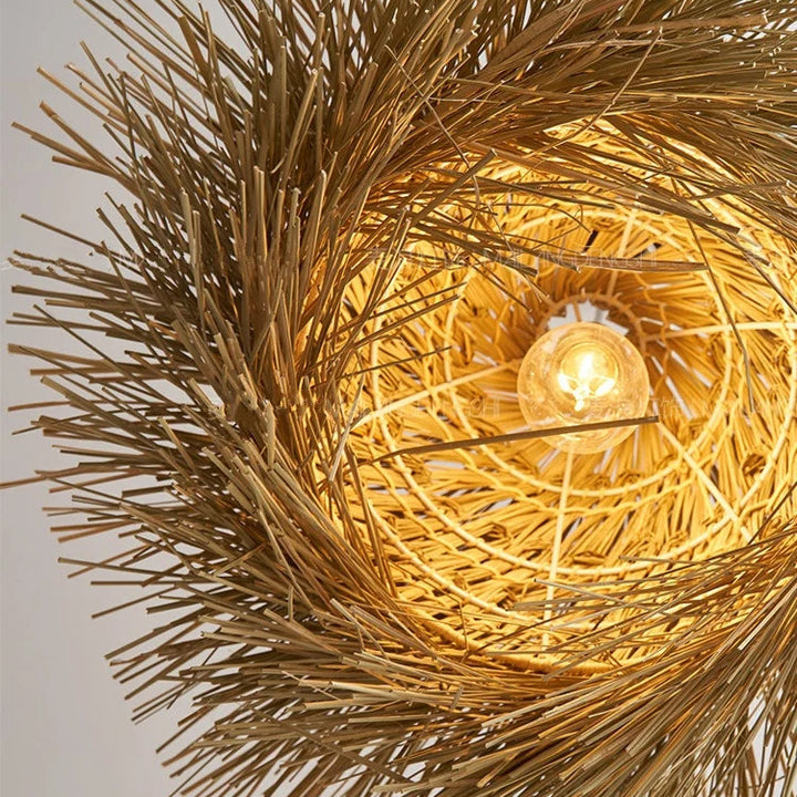 Wabi Sabi Rattan Pendant Light – Nordic LED Chandelier