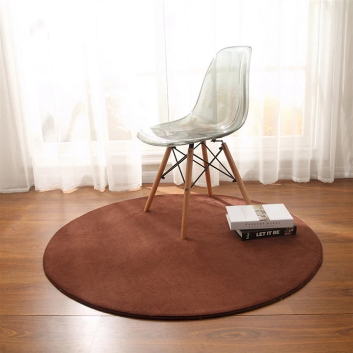 Coral Fleece Round Rug for Modern Living Spaces