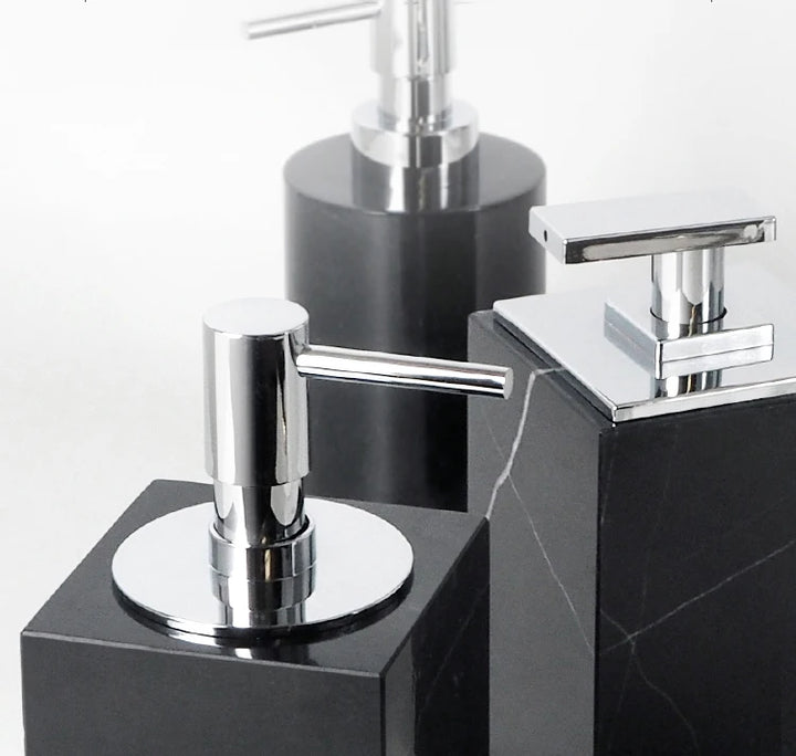 Black Nero Marquina Marble Bathroom Set – Luxury Accessories