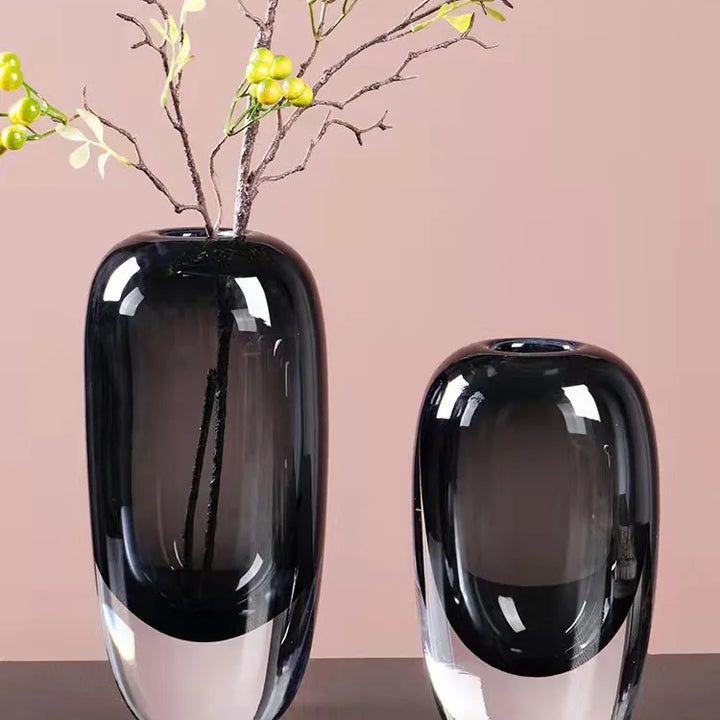 Transparent Crystal Glass Vase – Modern Flower Arrangement Decor