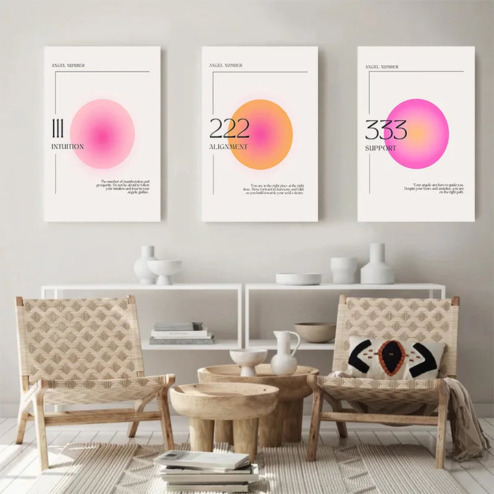 Gradient Spiritual Aura Canvas – Framed Pastel Wall Art