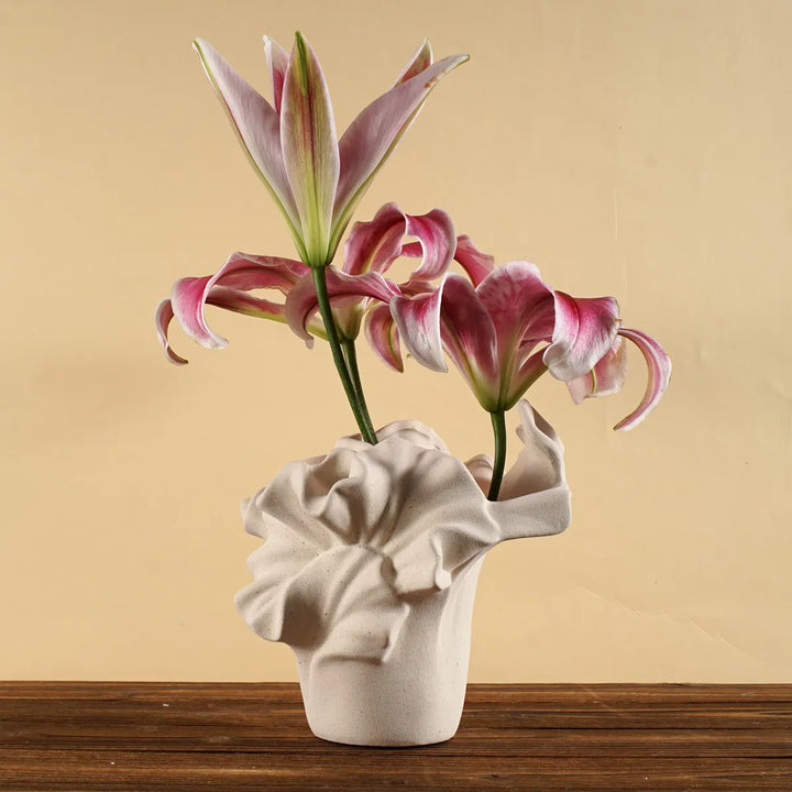 Minimalist Boho Porcelain Flower Vase for Modern Home Decor