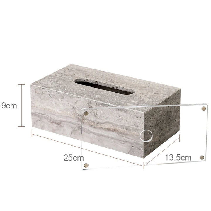 Grigio Travertine Bathroom Set – Antique Natural Stone Accessories with Soap Dispenser, Tray, Diffuser & More