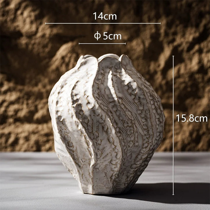 Nordic Irregular Ceramic Vase – Modern Tabletop Decor