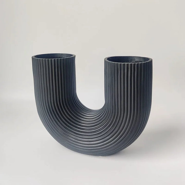 Nordic U-Shaped Resin Vase – Modern Home Table Decor