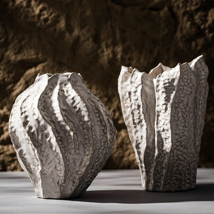 Nordic Irregular Ceramic Vase – Modern Tabletop Decor
