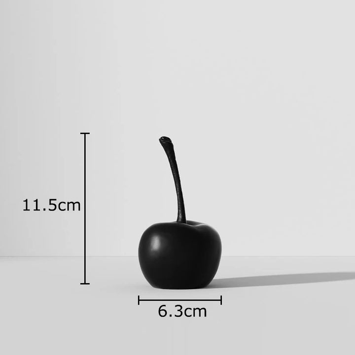 Black & White Stripe Fruit Statue – Modern Resin Decor