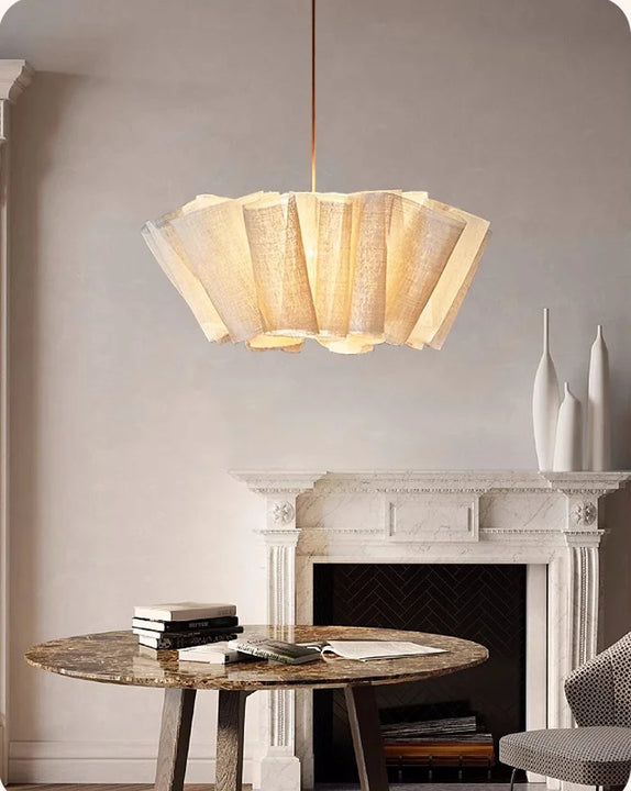 Nordic White LED Pendant Light – Wabi Sabi Chandelier