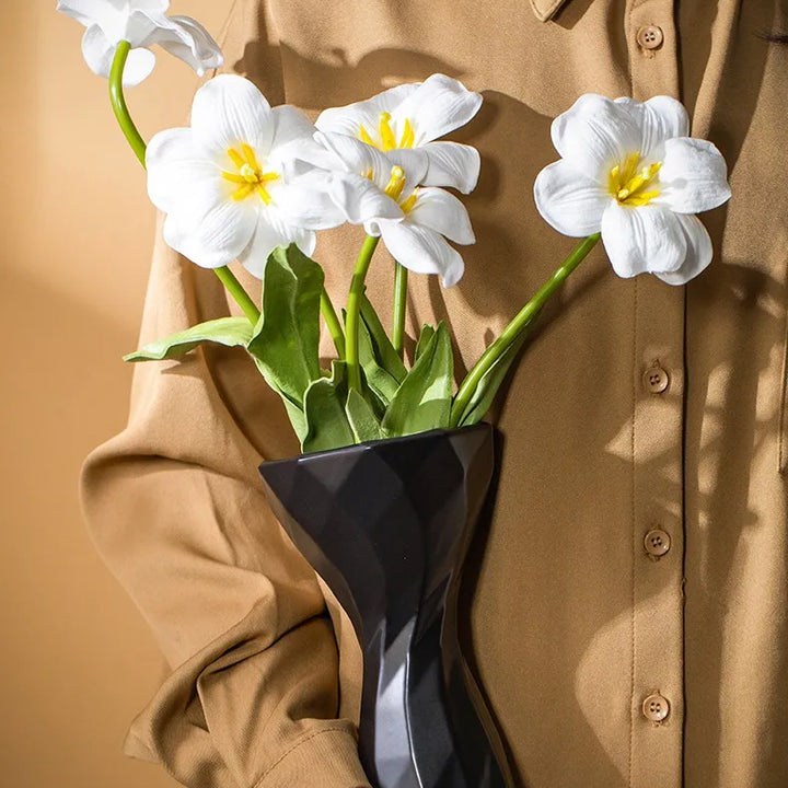 Geometric Ceramic Vase – Modern Centerpiece for Home Décor