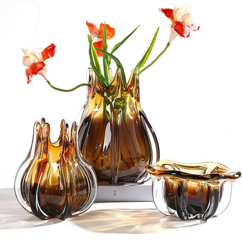 Creative Bud Glass Vase – Modern Transparent Flower Pot