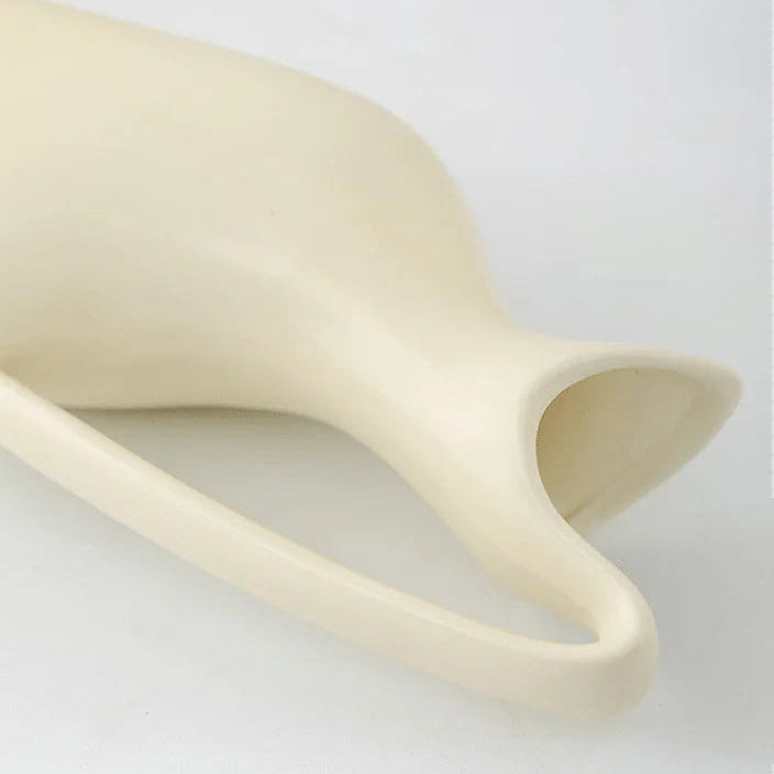 Single Ear Porcelain Vase – Modern Boho Centerpiece