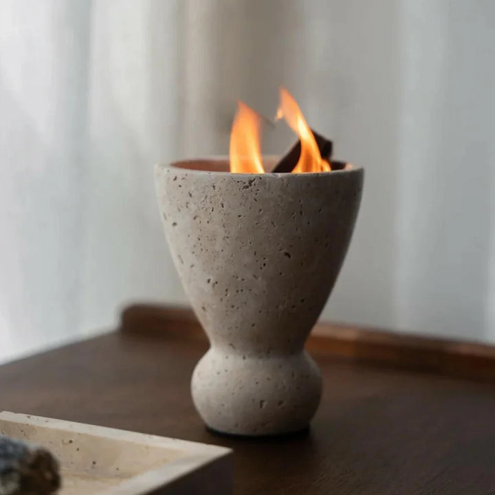 Vintage Travertine Incense Holder – Wood Palo Santo Burner