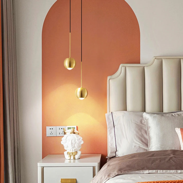 Modern Gold Pendant Lamp – Nordic Egg-Shaped LED Light