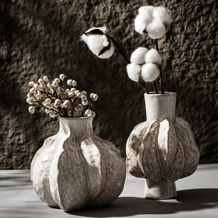 Unique Ceramic Nordic Vase – Modern Boho Table Centerpiece