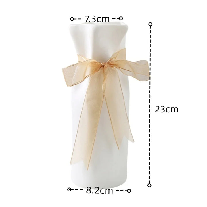 Ceramic Paper Bag Vase – Nordic Modern Home Decoration