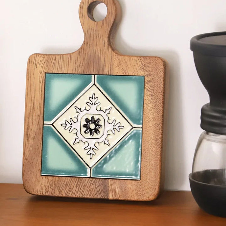 Vintage Solid Wood Heat Resistant Pot Mat – Kitchen Table Trivet