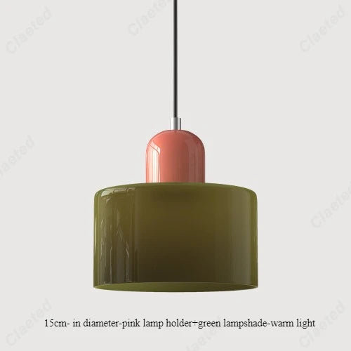 Modern Glass LED Pendant Light – E27 Cream Style Chandelier for Living Room, Bedroom & Dining