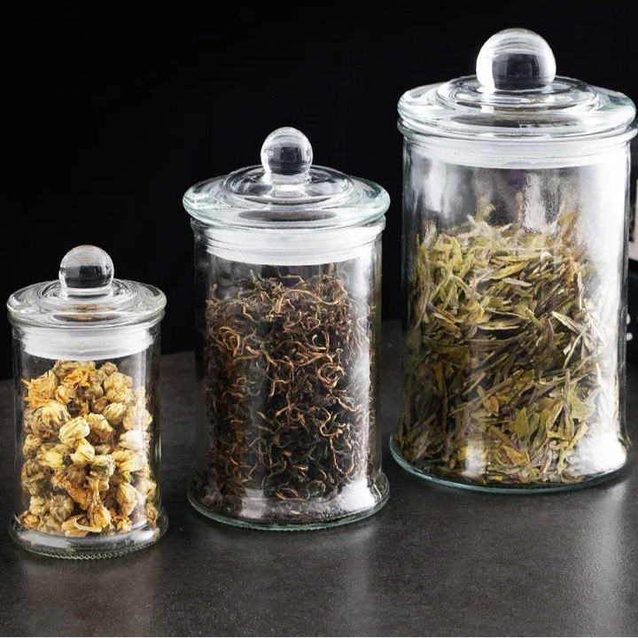 Minimalist Glass Storage Jar – Sealed Candy & Spice Container