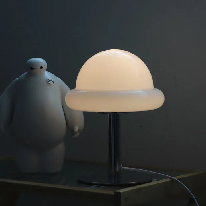 Retro Glass Mushroom Table Lamp – Bauhaus Style Bedside & Bedroom Atmosphere Light