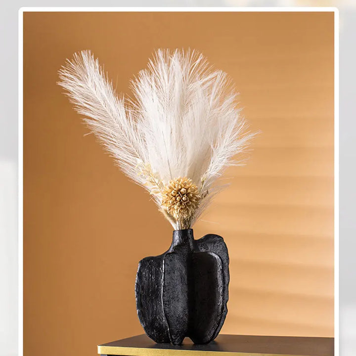 Ceramic Coastal Vase – Nordic Starfish & Waves Decor