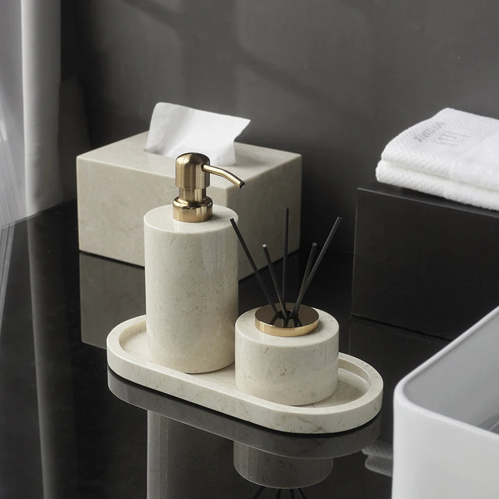 Crema Nuova Marble Bathroom Accessories Set