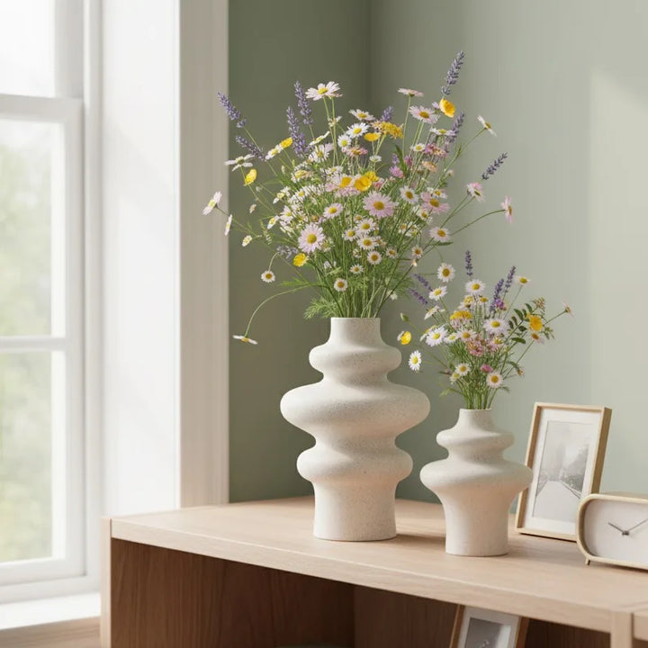 Nordic Ceramic Vase – Modern Minimalist Home Decoration