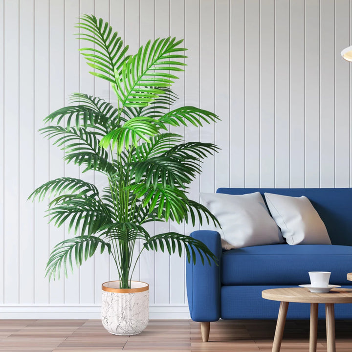Large Artificial Tropical Palm Tree – 90/120cm Fake Coconut Butterfly Palm for Home, Office & Garden Decoration