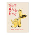 Modern Pink Balloon Dog Canvas Print – "Shit Happens and That’s OK" Quote Poster | Unframed Abstract Wall Art for Living Room & Bedroom