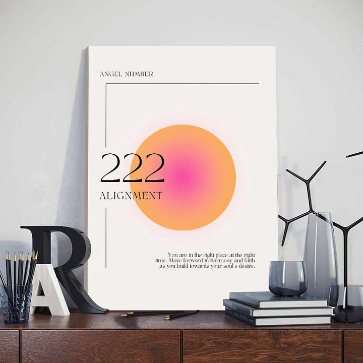 Gradient Spiritual Aura Canvas – Framed Pastel Wall Art