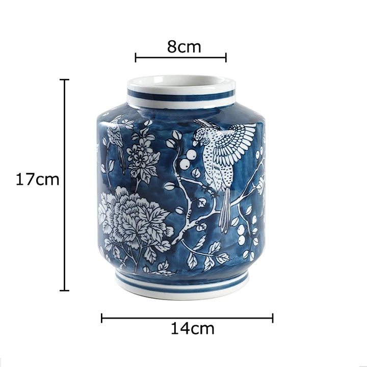 Blue and White Porcelain Vase – Classic Ceramic Table Decor