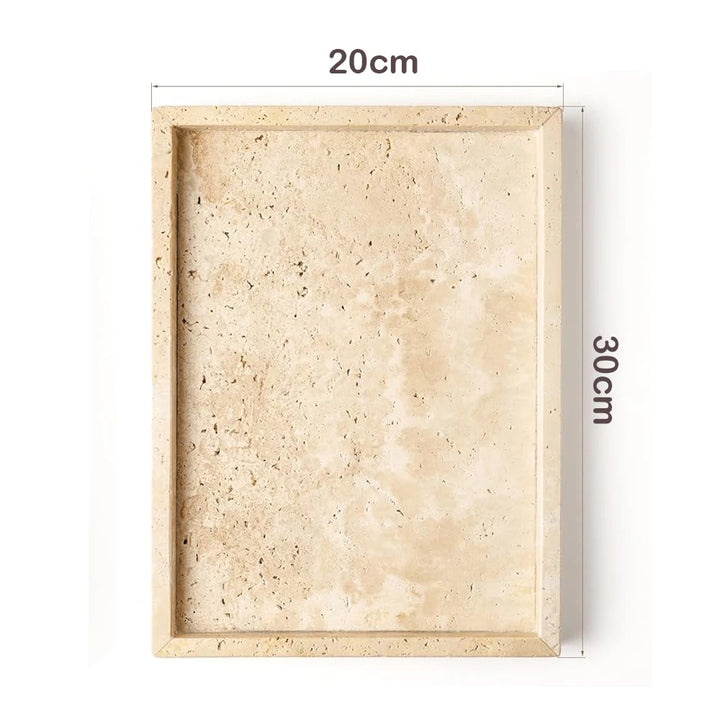 Rectangular Travertine Tray – Marble Vanity & Jewelry Organizer