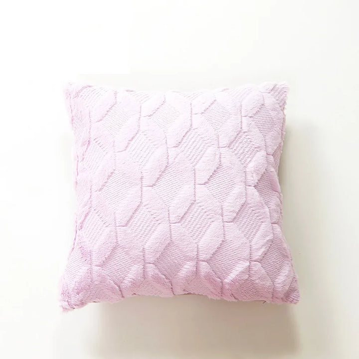 Luxury Plush Embroidered Cushion Cover – Soft Faux Wool
