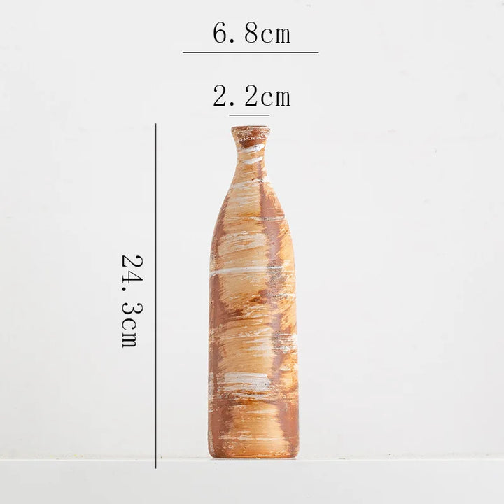 Rustic Textured Ceramic Vase – Modern Pottery Centerpiece for Living Room, Kitchen, Bedroom & Home Decoration