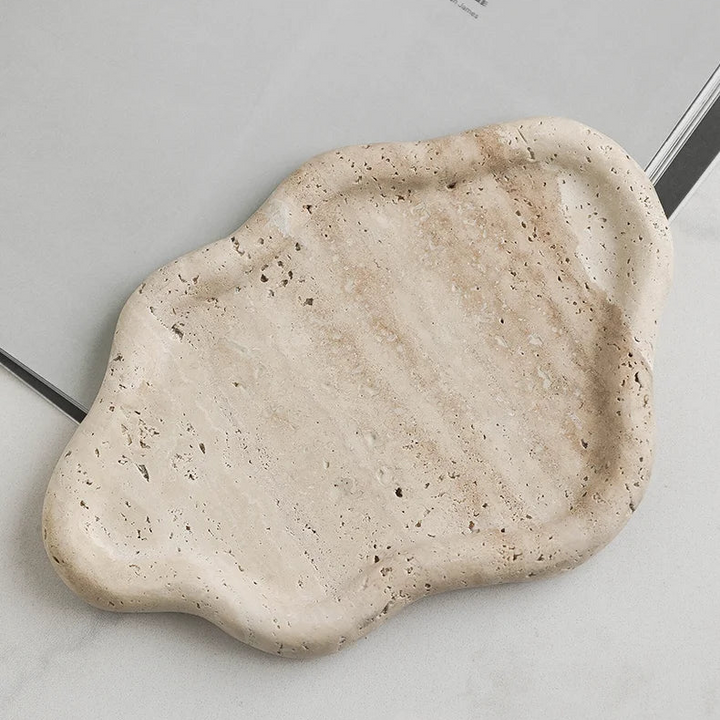 Travertine Jewelry and Perfume Tray – Natural Stone Display