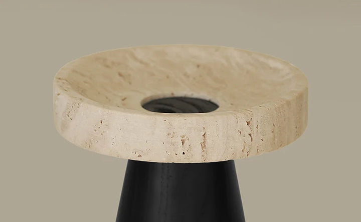 Luxury Travertine Pedestal Bowl – Marble Tray for Fruit & Decor